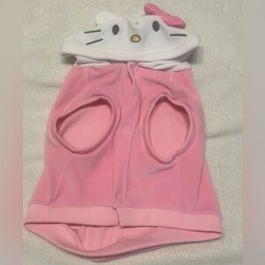 Small hello kitty cute pink dog hooded outfit